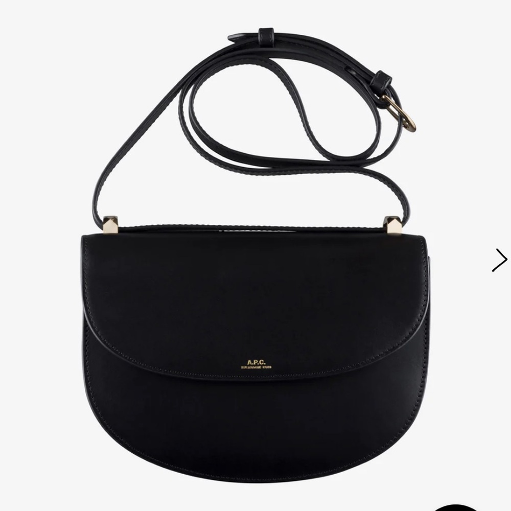 A.P.C. Black Crossbody Bag with Minimalist Design